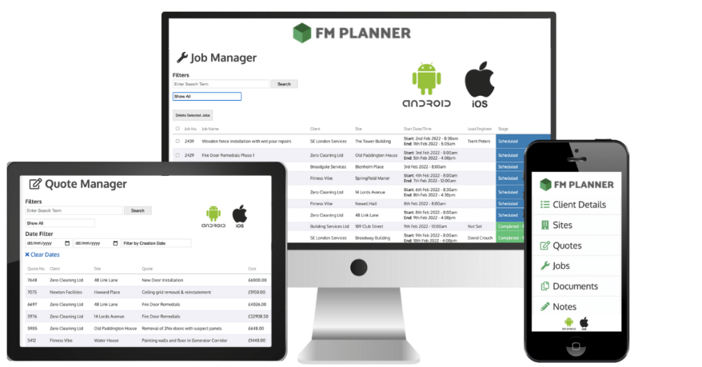 Job management software can work on all internet enabled devices